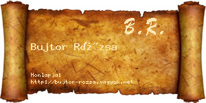 Bujtor Rózsa névjegykártya