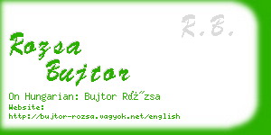 rozsa bujtor business card